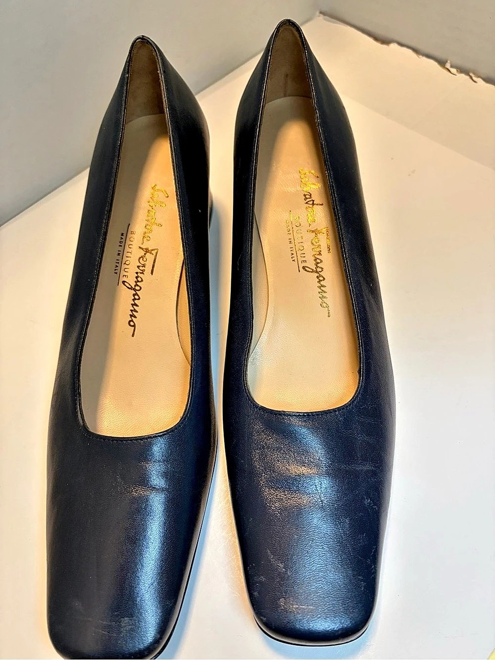 Salvatore Ferragamo Boutique block-heel pumps Black US 8